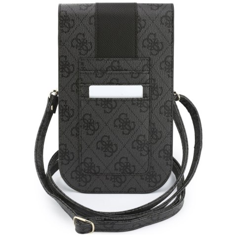 Torebka na telefon Guess 4G & ClassicLogos Stripe Strap czarny