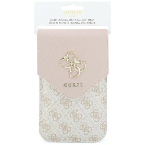 Torebka na telefon Guess Graines 4G &Classic Logos różowy