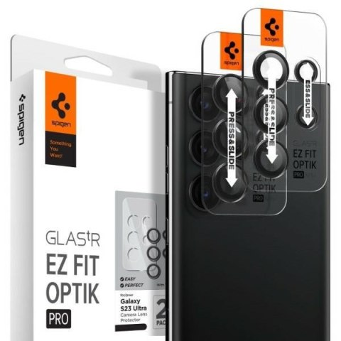 Spigen Optik Pro Camera Sam S23 Ultra S918 2szt./2pcs czarny/black AGL05950