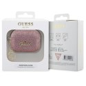 Guess GUAP2GLGSHP AirPods Pro 2 cover różowy/pink Glitter Flake 4G Charm