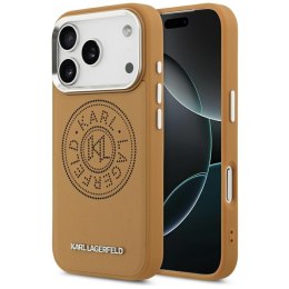 Etui Karl Lagerfeld Point & Metal Logo MagSafe do iPhone 17 Pro brązowy