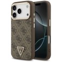 Etui Guess 4G Triangle Logo MagSafe do iPhone 18 Pro / 17 Pro brązowy