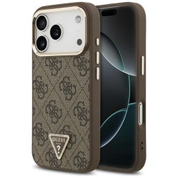 Etui Guess 4G Triangle Logo MagSafe do iPhone 18 Pro / 17 Pro brązowy