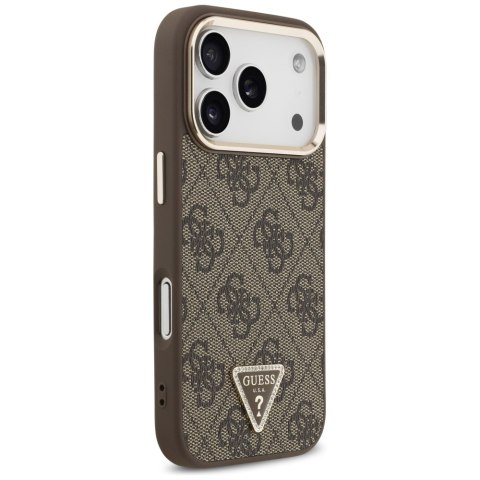 Etui Guess 4G Triangle Logo MagSafe do iPhone 18 Pro / 17 Pro brązowy
