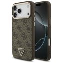 Etui Guess 4G Triangle Logo MagSafe do iPhone 18 Pro Max / 17 Pro Max brązowy