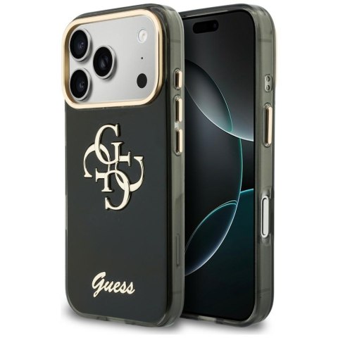Etui Guess IML 4G Script Metal do iPhone 18 Pro / 17 Pro czarny