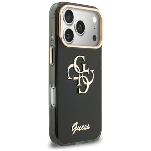 Etui Guess IML 4G Script Metal do iPhone 18 Pro / 17 Pro czarny