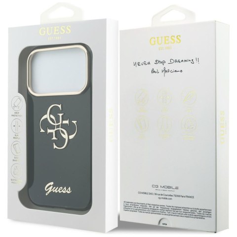 Etui Guess IML 4G Script Metal do iPhone 18 Pro / 17 Pro czarny