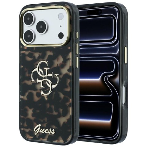 Etui Guess IML 4G Script Metal do iPhone 18 Pro Max / 17 Pro Max tortoise