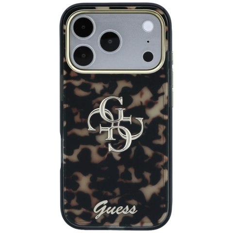 Etui Guess IML 4G Script Metal do iPhone 18 Pro Max / 17 Pro Max tortoise