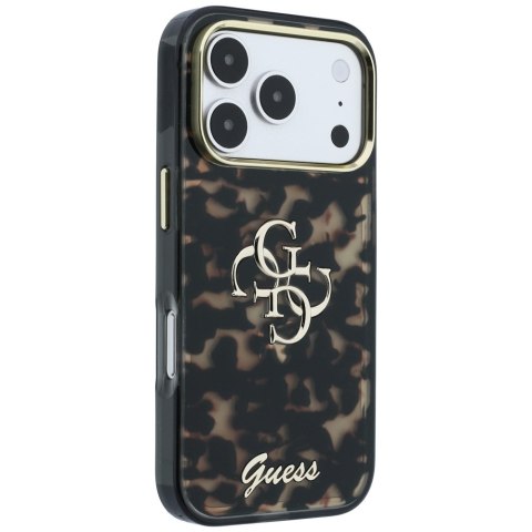 Etui Guess IML 4G Script Metal do iPhone 18 Pro Max / 17 Pro Max tortoise