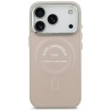 Etui Karl Lagerfeld Embossed Open Ring RSG Logo MagSafe do iPhone 18 Pro / 17 Pro różowy