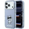 Etui Karl Lagerfeld IML Choupette Body Sketch Print MagSafe do iPhone 18 Pro / 17 Pro jasno niebieski