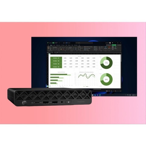 HP ProDesk 4 Mini G1i AI Intel Core Ultra 5 235T 16 GB DDR5-SDRAM 512 GB SSD Windows 11 Pro Mini PC AI PC Czarny