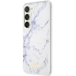 Guess GUHCS23MPCUMAH S23+ S916 biały/white hardcase Marble