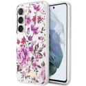 Guess GUHCS23SHCFWST S23 S911 biały/white hardcase Flower Collection