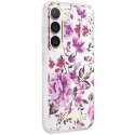 Guess GUHCS23SHCFWST S23 S911 biały/white hardcase Flower Collection