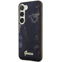 Guess GUHCS23SHTMRSK S23 S911 czarny/black hardcase Golden Marble Collection