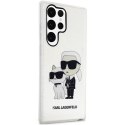 Karl Lagerfeld KLHCS23LHNKCTGT S23 Ultra S918 transparent hardcase Gliter Karl&Choupette