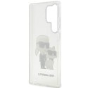 Karl Lagerfeld KLHCS23LHNKCTGT S23 Ultra S918 transparent hardcase Gliter Karl&Choupette