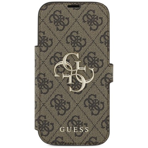 Etui Guess Book 4G Metal Logo do iPhone18 Pro / 17 Pro brązowy