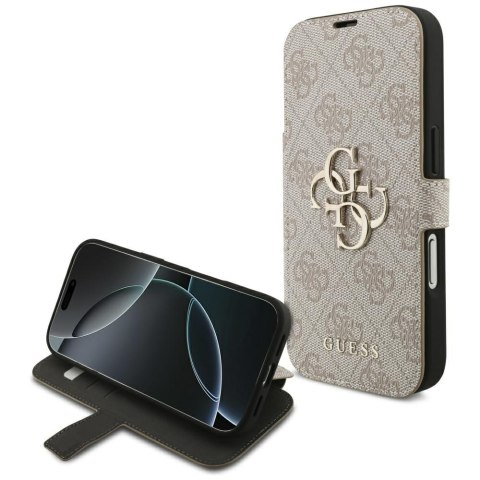 Etui Guess Book 4G Metal Logo do iPhone18 Pro / 17 Pro różowy