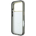 Etui Guess IML Zebra Glitter Triangle Logo MagSafe do iPhone 18 Pro / 17 Pro srebrny