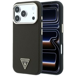 Etui Guess Kevlar Triangle Logo MagSafe do iPhone 18 Pro / 17 Pro brązowy