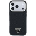 Etui Guess Kevlar Triangle Logo MagSafe do iPhone 18 Pro / 17 Pro czarny