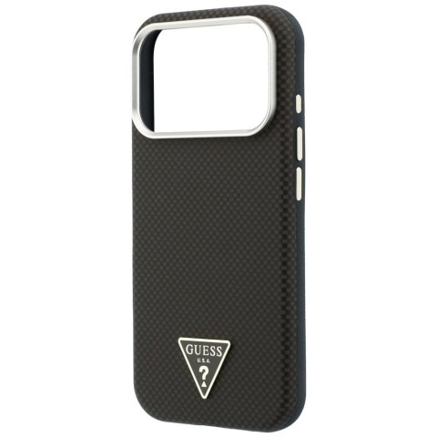 Etui Guess Kevlar Triangle Logo MagSafe do iPhone 18 Pro Max / 17 Pro Max brązowy