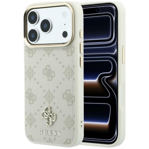 Etui Guess Peony 4G Small Logo MagSafe do iPhone 18 Pro / 17 Pro beżowy
