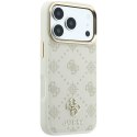 Etui Guess Peony 4G Small Logo MagSafe do iPhone 18 Pro / 17 Pro beżowy