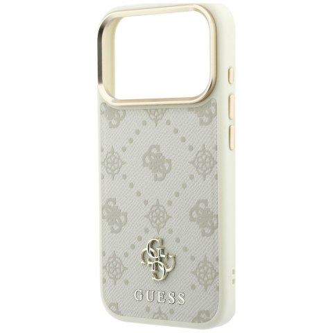 Etui Guess Peony 4G Small Logo MagSafe do iPhone 18 Pro / 17 Pro beżowy