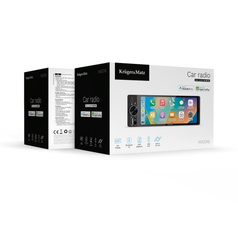 KRUGER&MATZ RADIO SAMOCHODOWE KM2016 CARPLAY/ANDROIDAUTO 1DIN