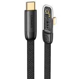 USAMS Kabel kątowy USB-C na Lightning PD 20W Fast Charging Iceflake Series 2m czarny/black SJ586USB01 (US-SJ586)