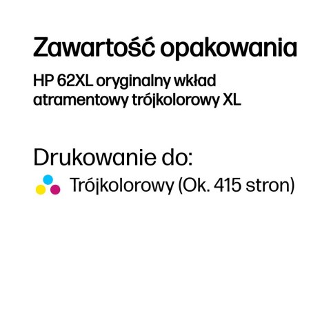 Tusz HP 62XL Color