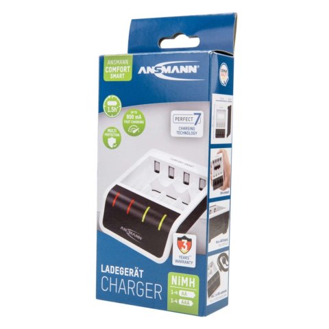 Ansmann Comfort Smart ładowarka akumulatorów Akumulator do domowego użytku USB