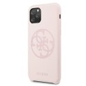 Guess GUHCN58LS4GLP iPhone 11 Pro light pink/jasnoróżowy hard case Silicone 4G Tone On Tone