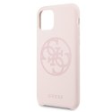 Guess GUHCN58LS4GLP iPhone 11 Pro light pink/jasnoróżowy hard case Silicone 4G Tone On Tone