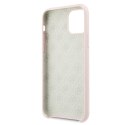 Guess GUHCN58LS4GLP iPhone 11 Pro light pink/jasnoróżowy hard case Silicone 4G Tone On Tone