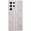 Guess GUHCS23LP4RPSP S23 Ultra S918 różowy/pink hardcase 4G Printed Stripe