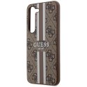 Guess GUHCS23SP4RPSW S23 S911 brązowy/brown hardcase 4G Printed Stripe