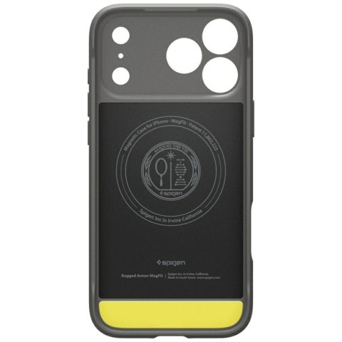 Etui Spigen Rugged Armor Mag MagSafe do iPhone 18 Pro / 17 Pro szary