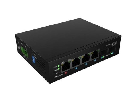 SWITCH LANBERG ILGE-4P-2S-90 LIGHT INDUSTRIAL POE 1XBT 3XAT 2XSFP DIN GIGABIT ETHERNET