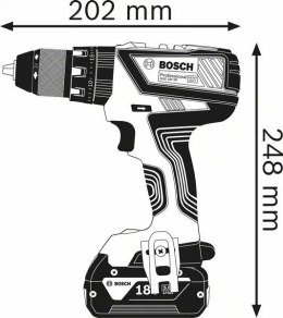 Bosch Akku-Bohrschrauber 12 V Li-Ion 1300 RPM Czarny, Niebieski, Czerwony