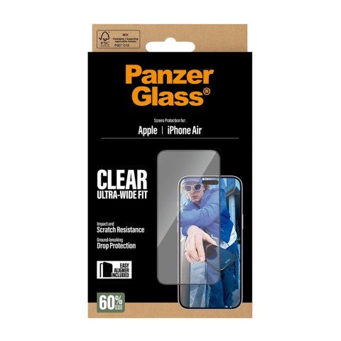 PanzerGlass ® Screen Protector iPhone Air | Ultra-Wide Fit w. EasyAligner Przezroczysta ochrona ekranu Apple 1 szt.