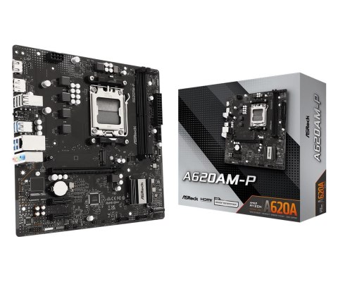 Asrock A620AM-P AMD A620A Gniazdo AM5 micro ATX