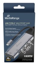 MediaRange MRCS511 huby i koncentratory USB Type-C 480 Mbit/s Srebrny