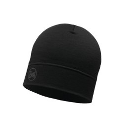 Czapka wełniana Buff Merino Lightweight, solid black