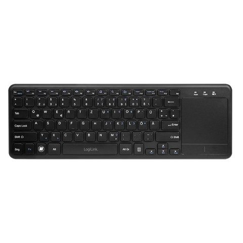 LogiLink ID0188 klawiatura Dom RF Wireless QWERTZ Czarny